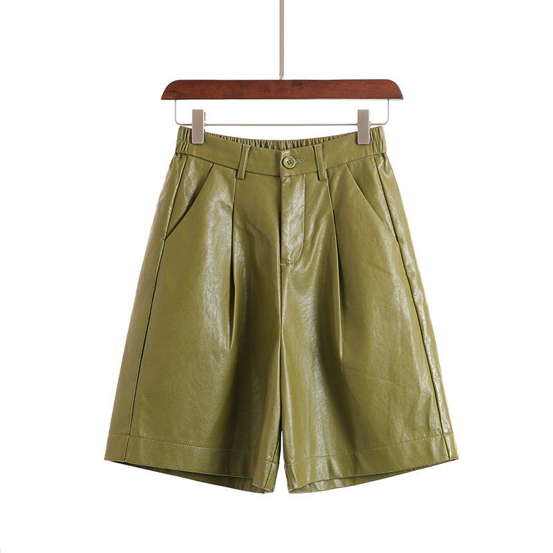 Womens  Bottoms | Don’T Trust Me Faux Leather Cargo Short Bottoms Bottoms