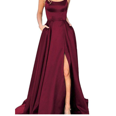 Womens  Dresses | Britney High Slit Scuba Gown Dresses Dresses