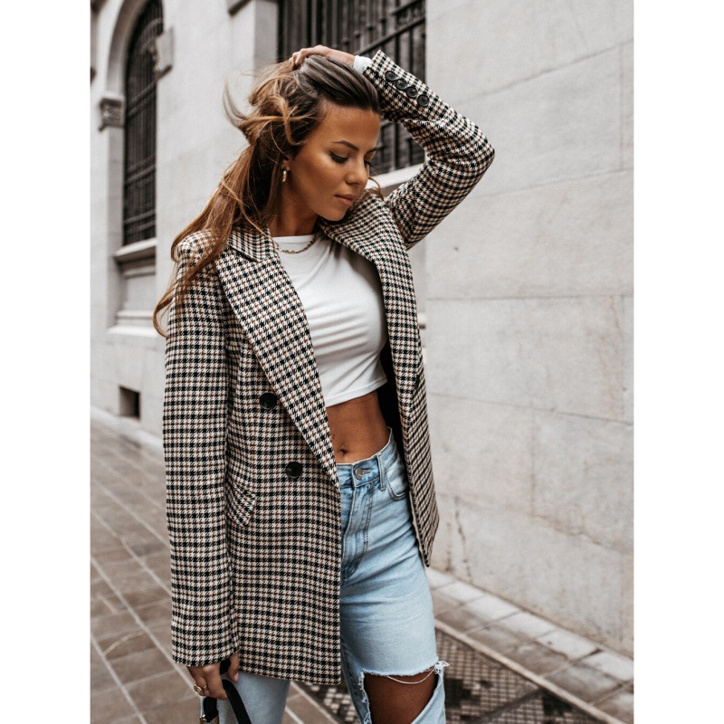 Womens  Jackets & Coats | Dana Plaid Wool Trench Jackets & Coats Jackets & Coats